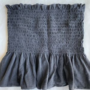 URBAN OUTFITTERS smocked tube peplum top